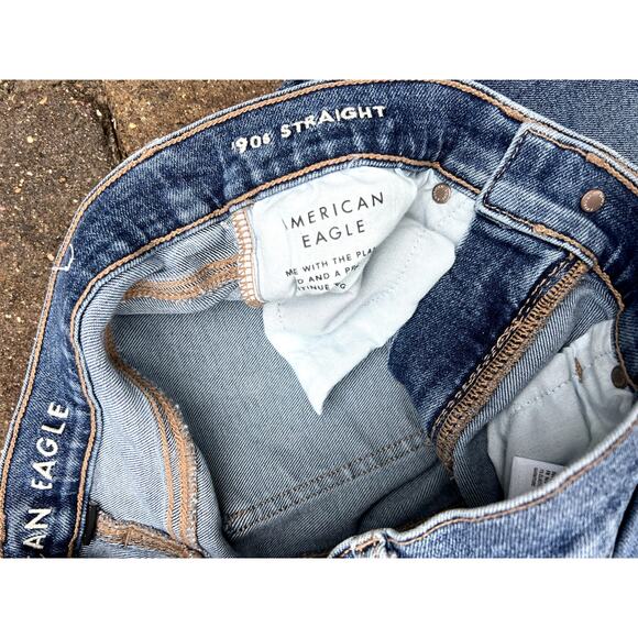 American Eagle high rise retro 90s straight jeans size 4 long x32 - Picture 5 of 5